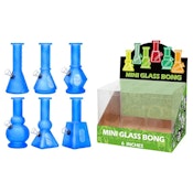 6'' Soft Glass Mini Bongs - Blue