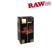 RAW BLACK BULK PRE-ROLLED CONES 1 1/4 SIZE (Pack of 75pk)