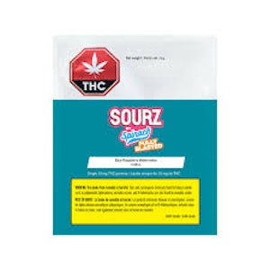 SOURZ by Spinach - Multipack of 10, Fully Blasted Blue Raspberry Watermelon 1x 10mg Soft Chews