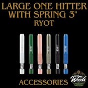 Large Anodized One Hitter with Spring 3"- Gun Metal