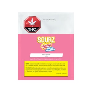 SOURZ by Spinach - Multipack of 10, Fully Blasted Pink Lemonade 10 x 10mg Soft Chews