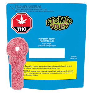 XMG Atomic Sours - XMG Atomic Sours Very Berry Rocket 1x5.8g soft chew