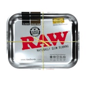 RAW Silver Metal Rolling Tray - Large