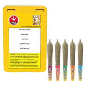 Trippy Sips - Juicy 5 Variety Pack 5 x 0.5g Infused Pre-Rolls