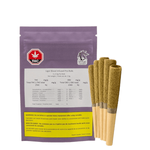 Virtue Cannabis - Liger Blood 5 x 0.5g Infused Pre-Rolls - Virtue Cannabis