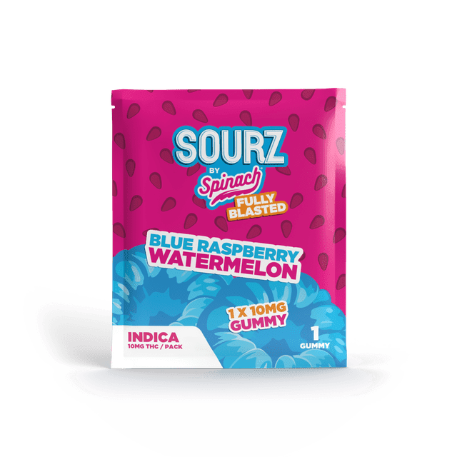 Sourz - Blue Raspberry Watermelon - Multipack of 5, Soft Chews 5 x 10mg