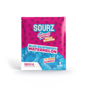 Sourz - Multipack of 5, Blue Raspberry Watermelon  5 x 10mg Soft Chews
