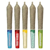 Five of Diamonds -Kief Coated Liquid Diamond Infused - Blue Shark , The Twizz, Island Colada, Iced Mint, Lychee Ice 5 x0.5g Pre-Rolls
