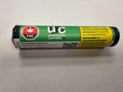 Uncommon Cannabis Co. - My Darling Clementine - High School Sweet Heart X Clementine  3 x 0.5g Pre-Rolls