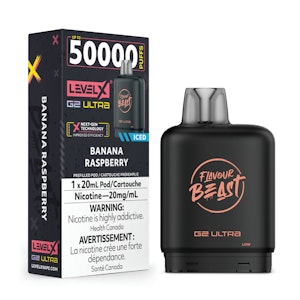 Level X Flavour Beast G2 Ultra Pod | 50k - Banana Raspberry Iced