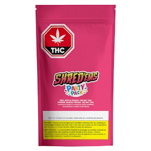 SHRED'EMS - Multipack of 10 Red Apple Peach Max10 Party Pack 10 x 10mg Soft Chews by Shred'ems