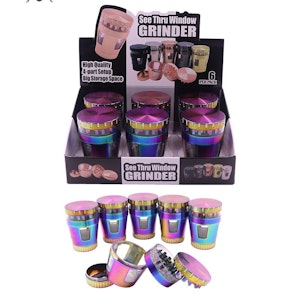 Unbranded - 2 Inch See Thru Window Grinder - Rainbow