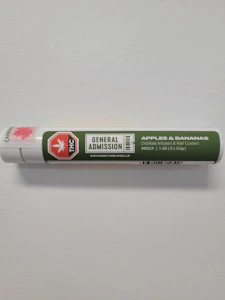 Open Fields Distribution  - General Admission Apples And Bananas Infused & Kief Coated 3 x 0.5g Pre Rolls