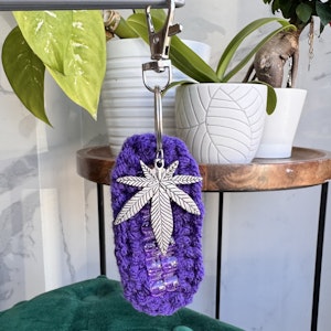 Dawn till Dusk Art - Dark Purple Fidget Keychain