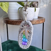 Grey Rainbow Fidget Keychain
