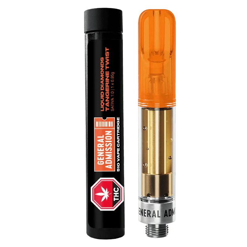 General Admission - Tangerine Twist Liquid Diamond 0.95g Prefilled Vape Cartridge Main Image