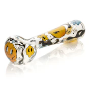 Red Eye Glass - 4.5" Smiley Face Hand Pipe