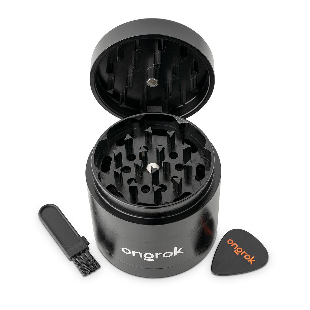 4-Piece Ongrok Mini EZ Metal Grinder | Black