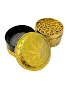 Leaf Engraving 4 Parts Grinder | Gold