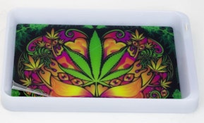 7 Changeable colours LED Rolling Tray (Leaf)