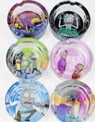 Durable Round glass ashtray(Rick and Morty