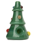 *BD* Red Eye Glass 5" Christmas Tree Hand Pipe