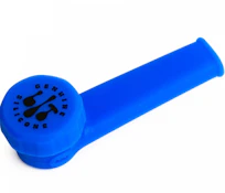 Lit Silicone 3.5" Hand Pipe - Blue