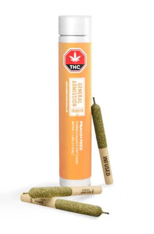 General Admission - General Admission Peach Rizz Infused Pre-Rolls - 3 x 0.5g Main Image