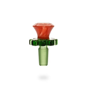 Red Eye Glass - 14MM TRUMPET FLOWER PULL-OUT ORANGE