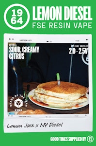 1964 - 1964 Lemon Diesel FSE Resin 1g Prefilled Vape Cartridge