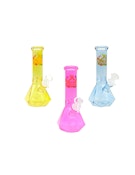 KIN SA SHA - 10 INCH 5 MM COLORED DIAMOND BEAKER BONG