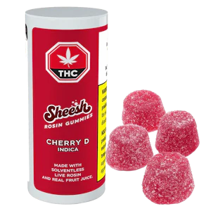 Sheesh - Cherry D Indica Live Rosin  (Full Spectrum) 4x2.5mg soft chews