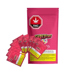 SHRED'EMS - Multipack of 10, Shred'ems Red Apple Peach MAX10 Party Pack 1 x 10mg THC Soft Chews