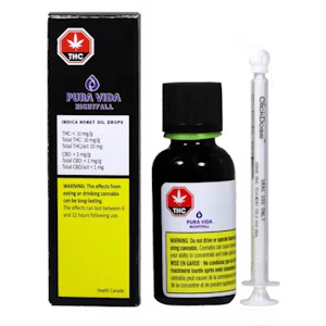 Pura Vida - PURA VIDA - NIGHTFALL INDICA HONEY OIL DROPS 900mg THC - 30ml