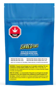 SHRED'EMS - Shred'ems - Sour Blue Razzberry 4x2.5mg