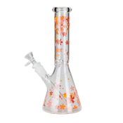 10" Cherry Blossom Glass Beaker Bong Red