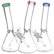 Classic Bent Neck Beaker Glass Water Pipe | 13.75"