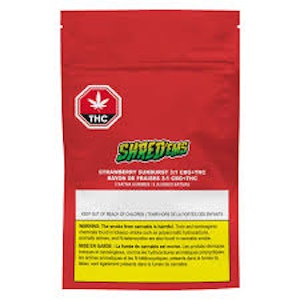Shred E'ms  - Shred'ems - Strawberry Sunburst CBG/THC - 5x 2mg