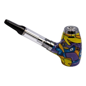 Maple Craft - ACC-Graffiti Design Sherlock Pipe Shaped 510 Cartridge Battery