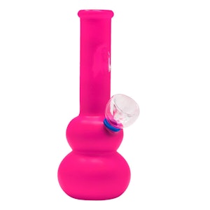 Maple Craft - Pink Frosted Glass Bong - 7 Inches