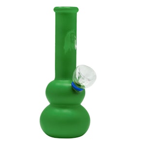 Maple Craft - Green Frosted Glass Bong - 7 Inches