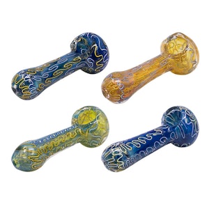 Maple Craft - Thread Art Glass Pipe - 4 Inches
