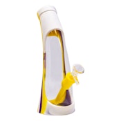 Yellow/Purple Curved Silicone Bong - 9 Inches