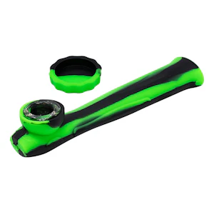 Maple Craft - Green Black Silicone Pipe - 6 Inches