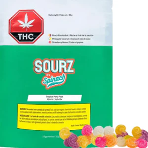 SOURZ by Spinach - Tropical Party Pack 10pc Soft Chews - Sourz by Spinach