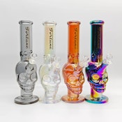 O Fortune | Electroplated Skull 14" 7mm Glass Bong