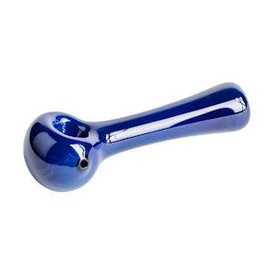 Red Eye Glass - 4.5" SOLID COLOUR SPOON HAND PIPE - BLUE