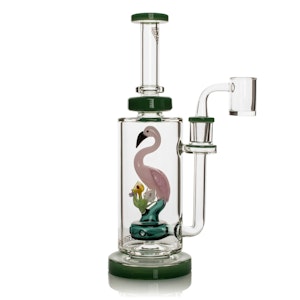 RED EYE GLASS - 10" Flamingo Concentrate Rig
