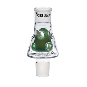 Hoss Glass - Hoss Glass - Build-a-Bong Holey Middle Percolator - Milk Green 7"