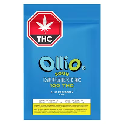 Olli O's - Multipack of 10, Sour Blue Raspberry 10mg THC Soft Chews